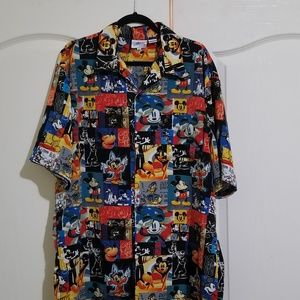 Mens Disney XL Button Front Shirt